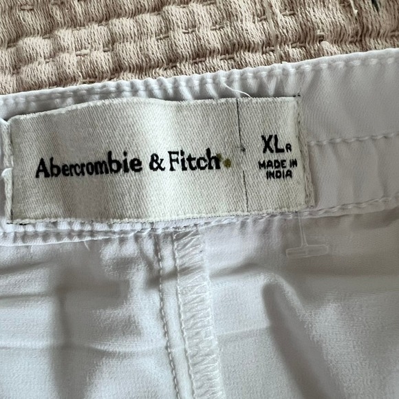 Abercrombie & Fitch Wide Leg Pants Women XL Regular White Pull On Crepe Pockets - Picture 7 of 14